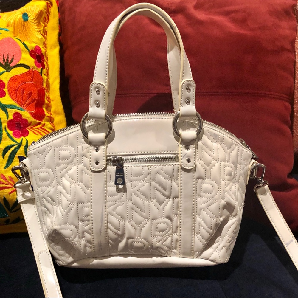 DKNY white purse
